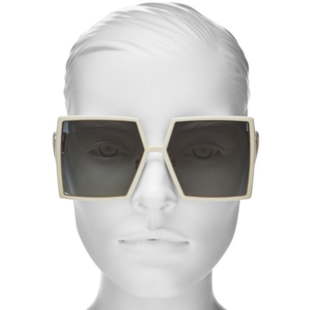 Dior Cream and Black Square Sunglasses - Picture 4 of 6